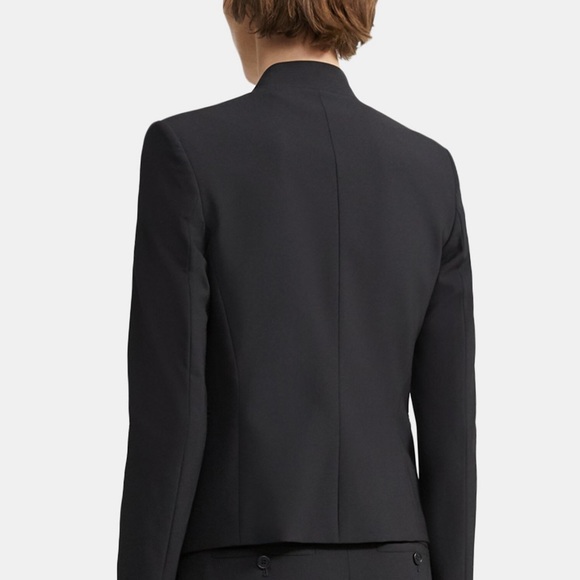 Theory black open blazer in stretched wool - Picture 2 of 6